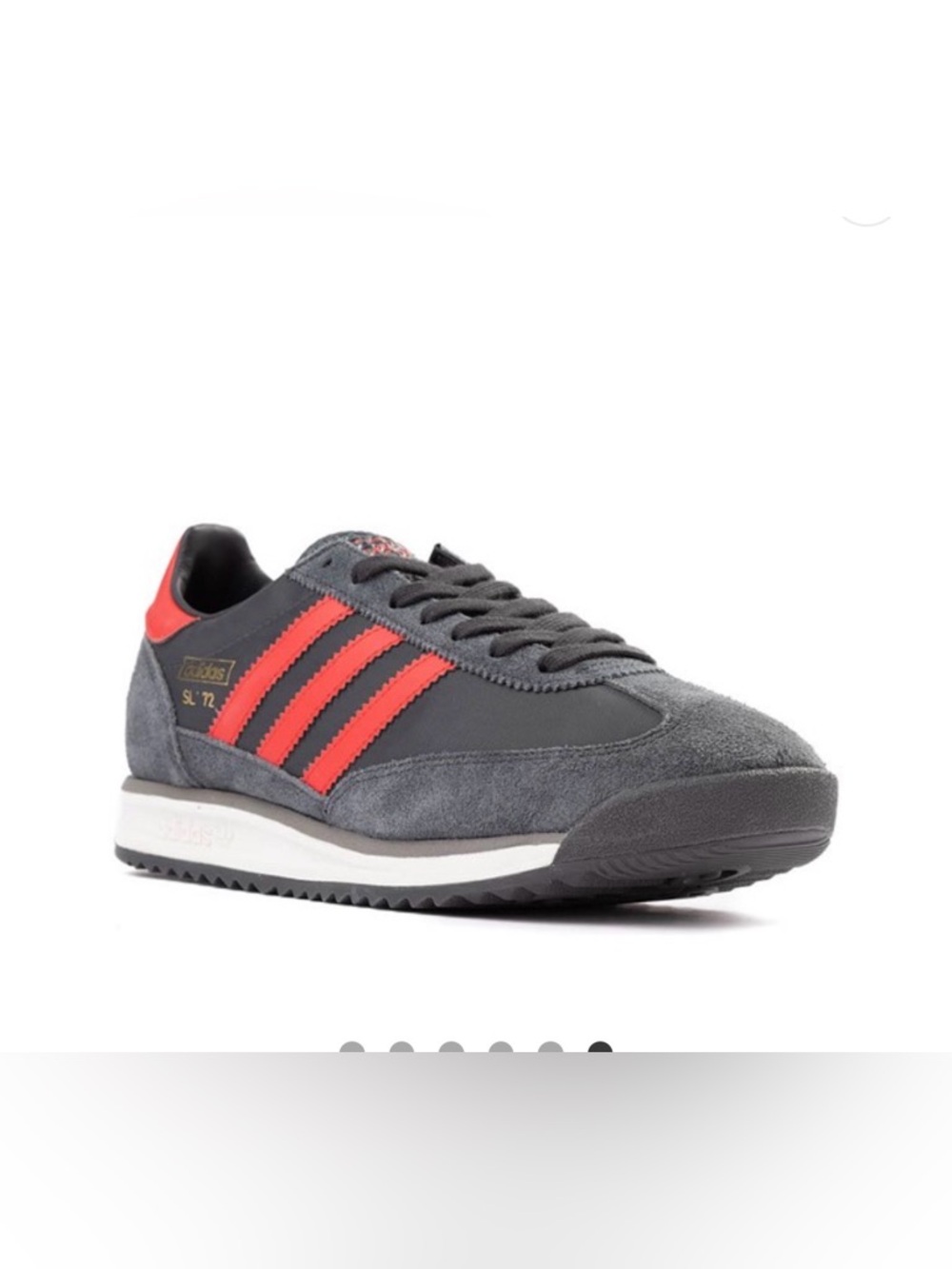 adidas SL 72 Sneaker in Charcoal and Red